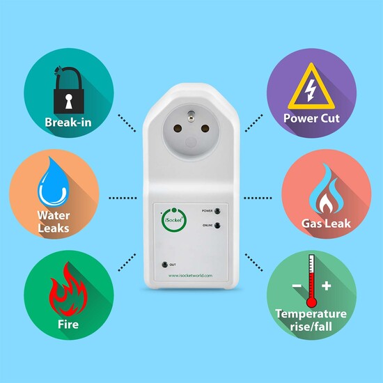 iSocket multifunction power outage notification device with multiple alarm features, France
